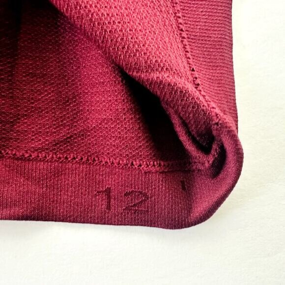 Lululemon Swiftly Tech Long Sleeve Crew 12 *Original Fit Deep Ruby Red Floral - Picture 4 of 5